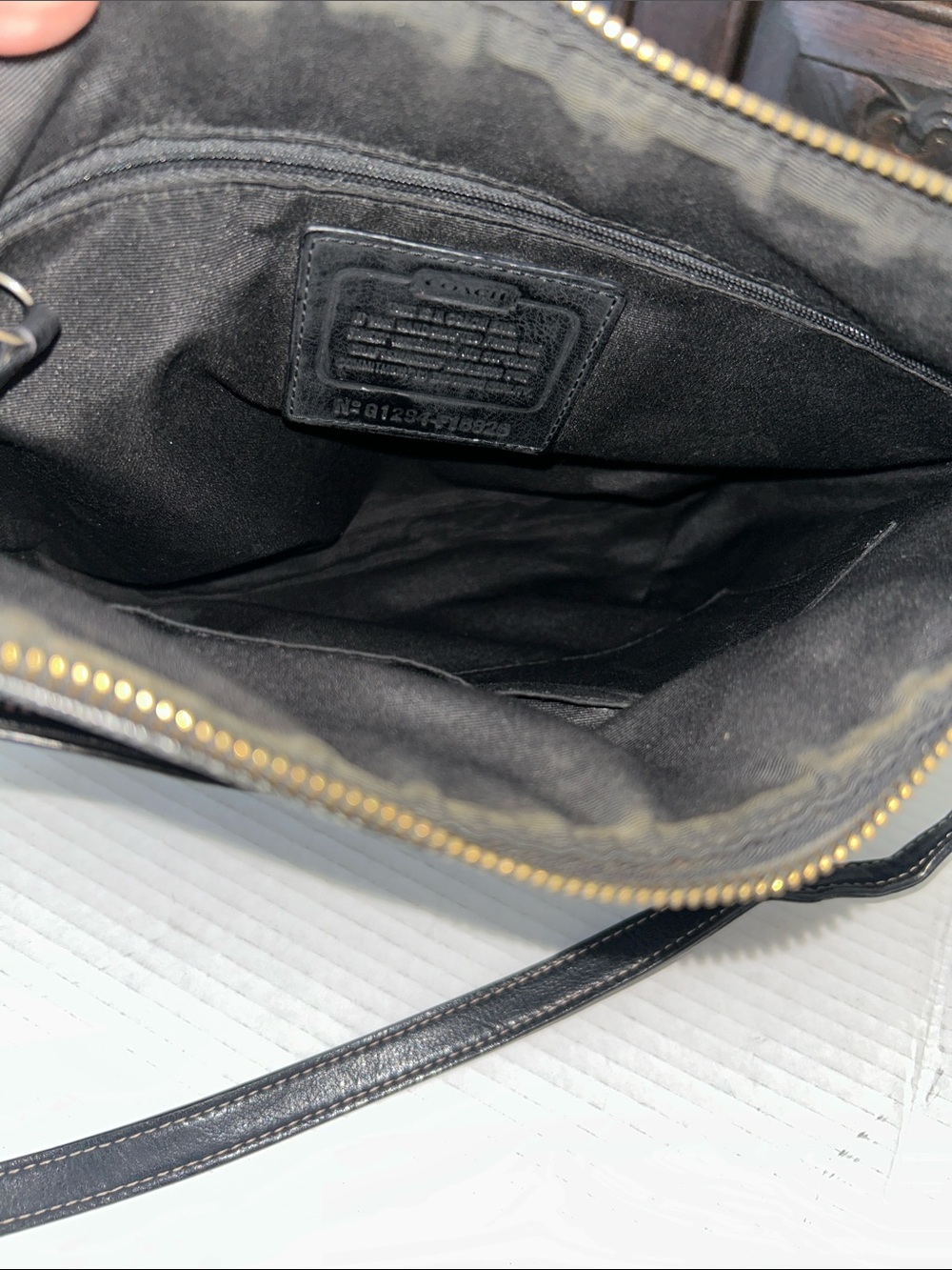 Coach Black/Charcoal Signature Crossbody Bag - Picture 12 of 14